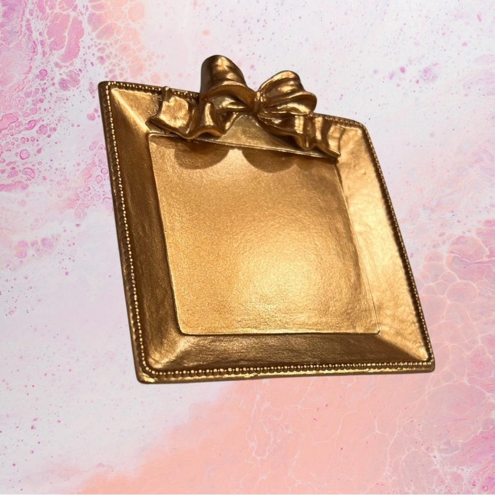 Gold Bow Accent Ring Dish - Women Accessories - Picture 2 of 2